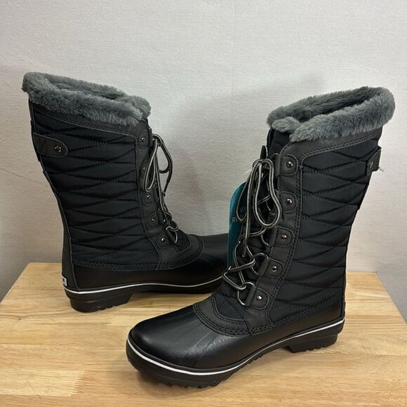 JBU Chilly Mid Calf Snow Boot Black size 7- NIB - Picture 4 of 8